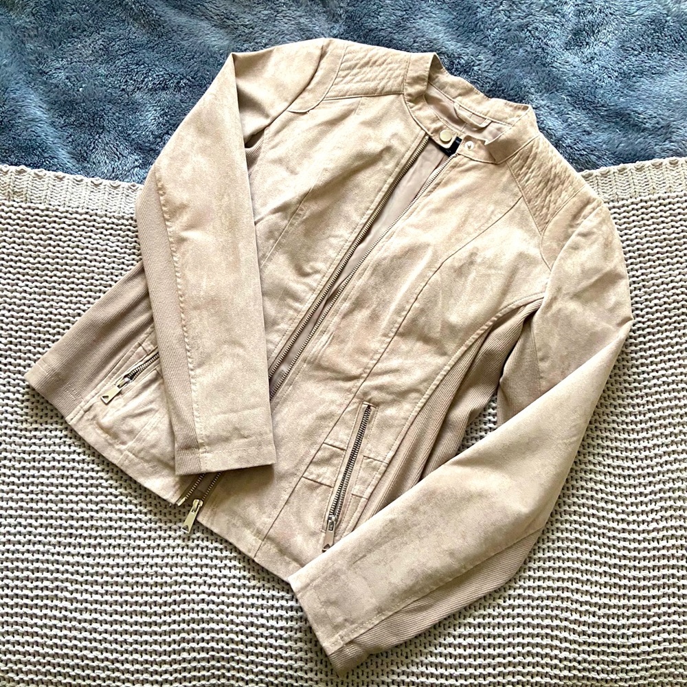 Taupe Moto Jacket
